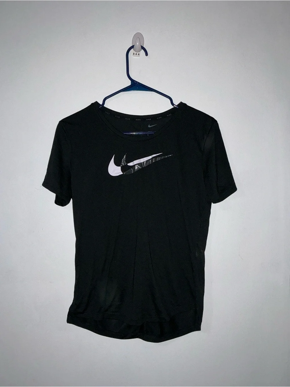 Nike Black Athletic Tee with Silver Swoosh
